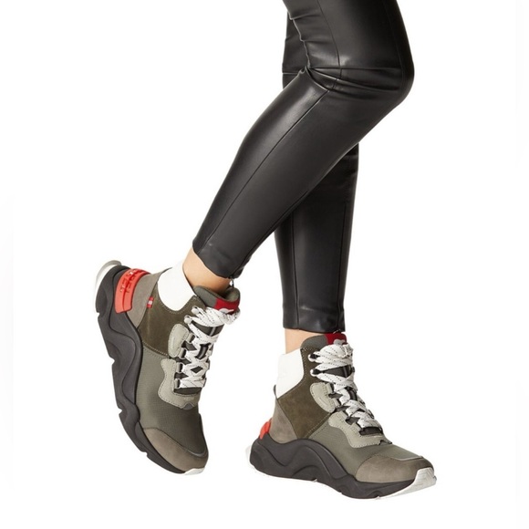 Sorel Kinetic Rnegd Conquest Olive Green Weatherproof Boots Size 9 - Picture 15 of 15